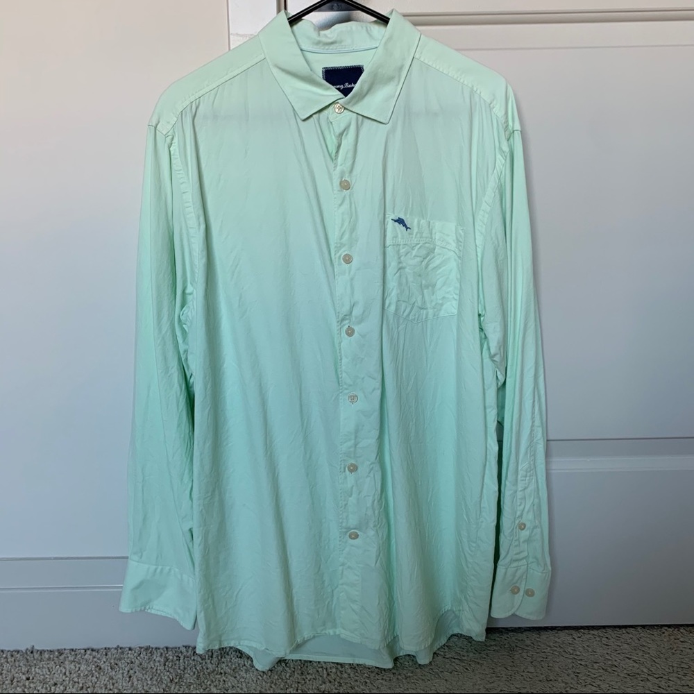 Tommy Bahama Mint Green Cotton/Silk Shirt